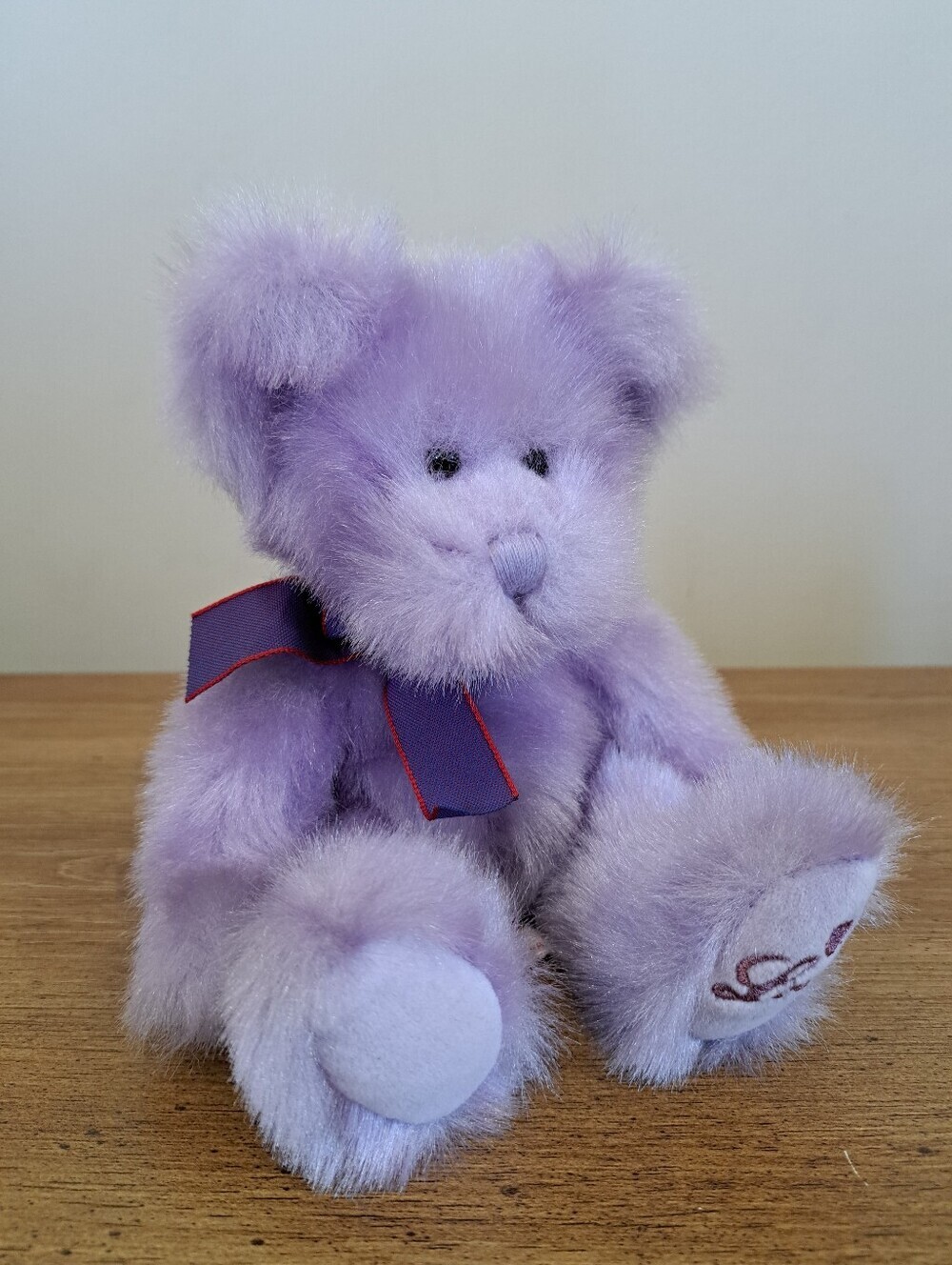 Vintage Russ Berrie Aphrodite Teddy Bear Purple Plush Collectible 9" Toy Y2K